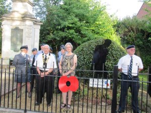 Cllrs Barry Perkins & Jane Lennie at the Remembrance Sunday Service